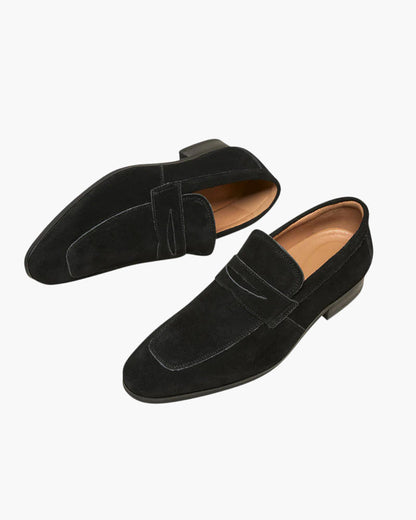 Παλιά χρήματα σουέτ Penny loafers